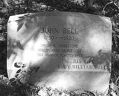 The new stone is NOT on Bell's original grave