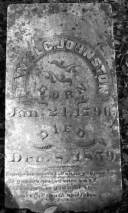 Gravestone of Calvin Johnston of Bell Witch fame